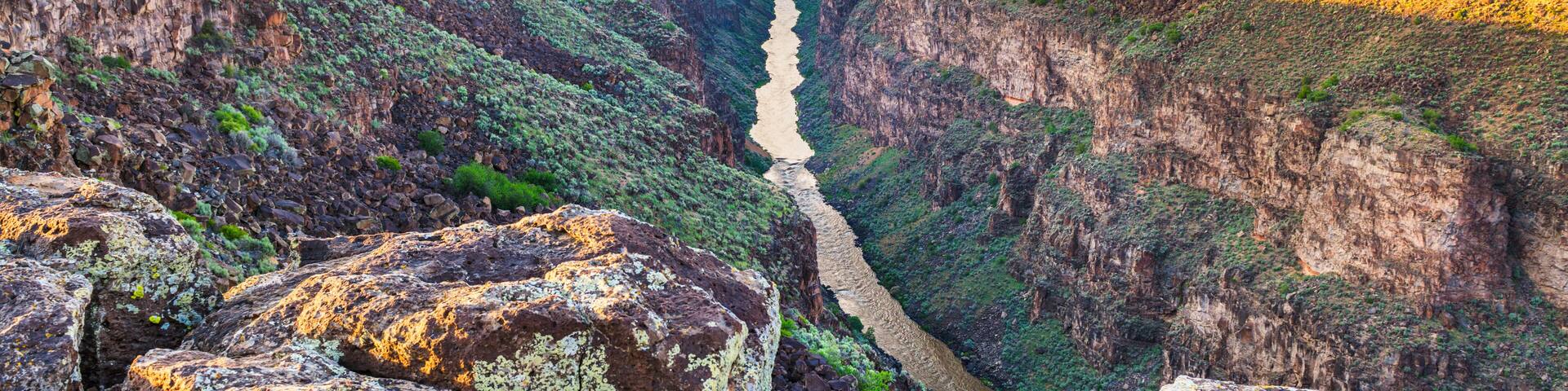 Taos, New Mexico, USA at Rio Grande Gorge Bridge over the Rio Grande