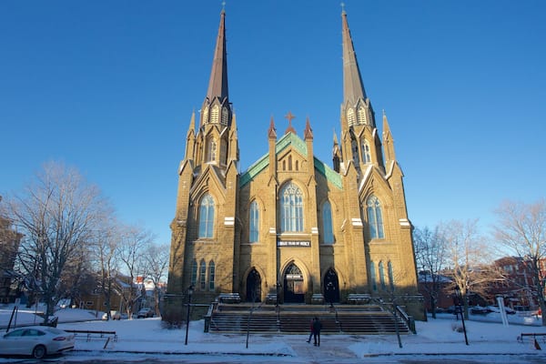 St. Dunstan\'s Basilica which includes a church or cathedral and snow