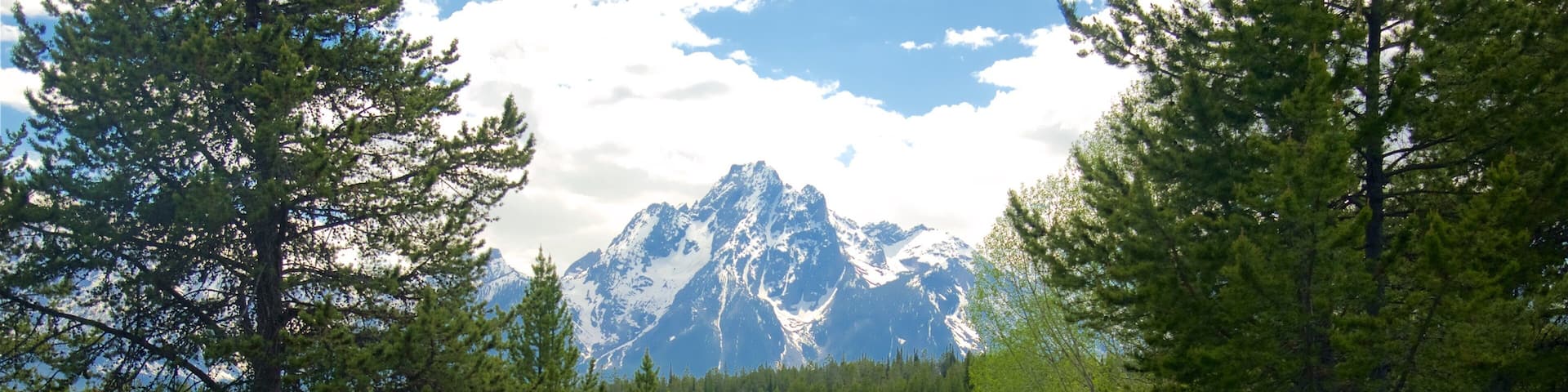 Puerto deportivo de Colter Bay mostrando un lago o abrevadero, montañas y una bahía o puerto