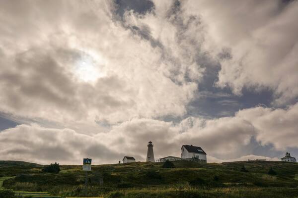 Cape Spear Lighthouse in the Avalon Peninsula near St Johns, Newfoundland, Canada.