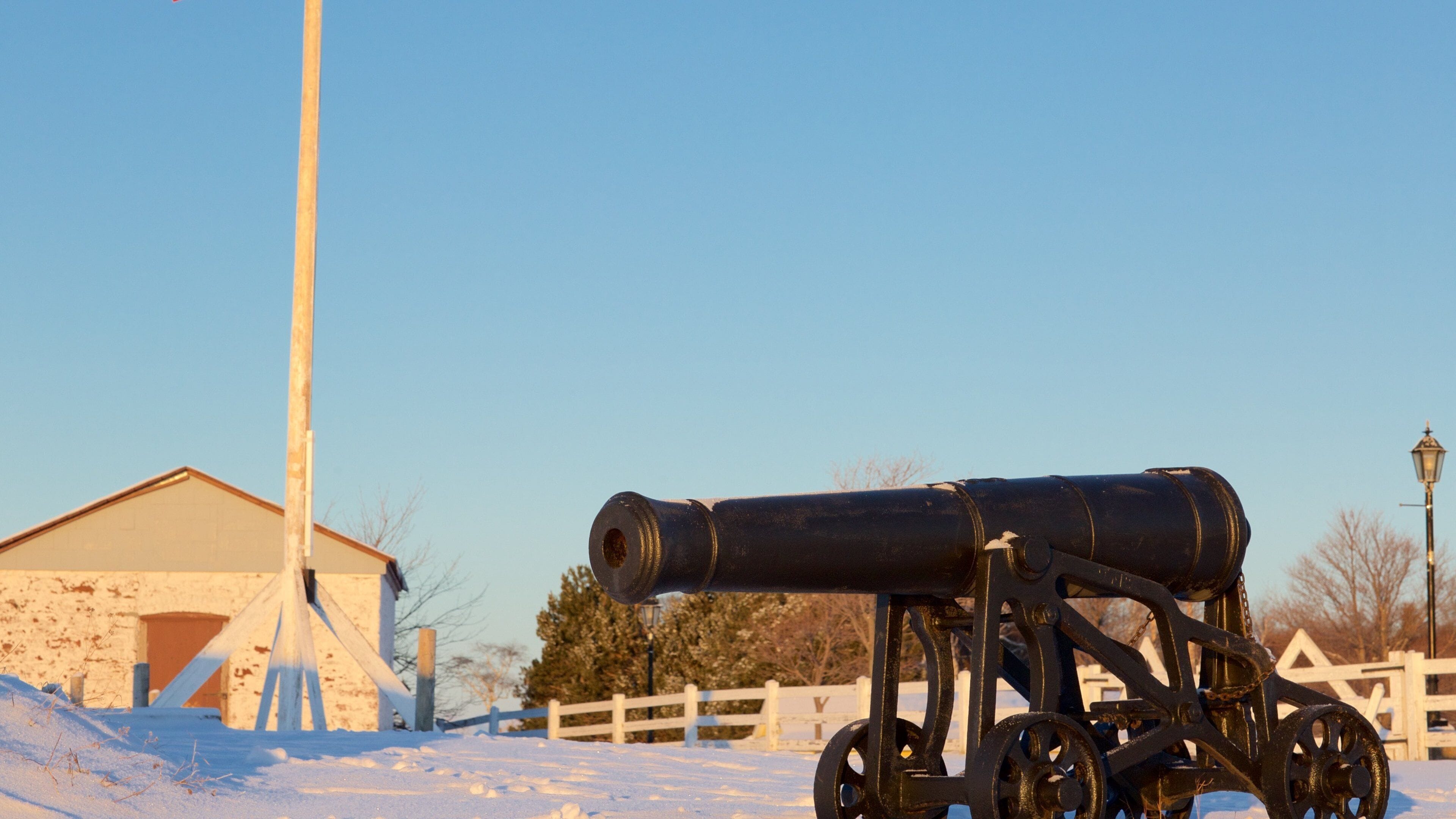 Prince Edward Battery showing snow