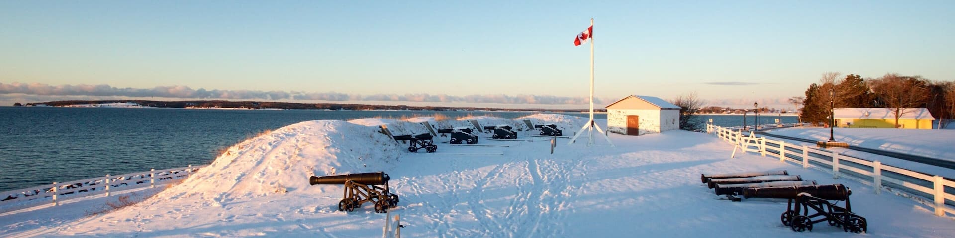 Prince Edward Battery which includes snow
