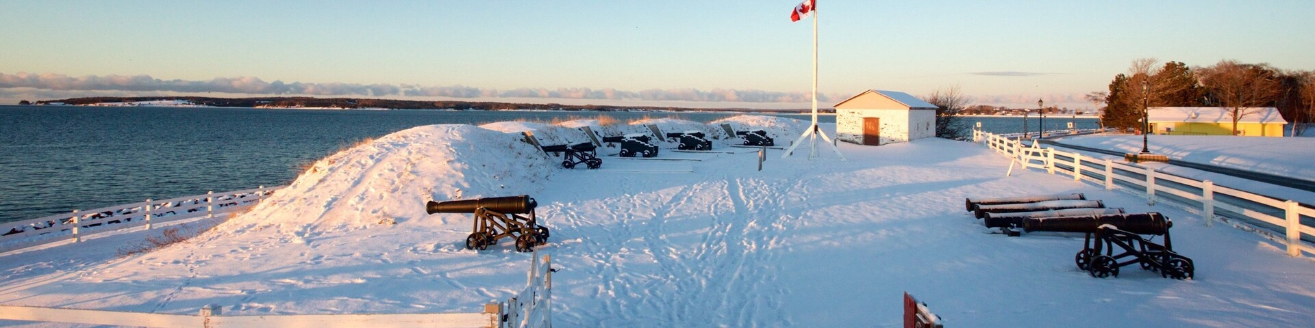 Prince Edward Battery mettant en vedette neige