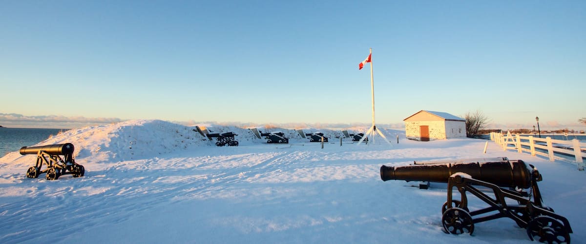 Prince Edward Battery which includes snow