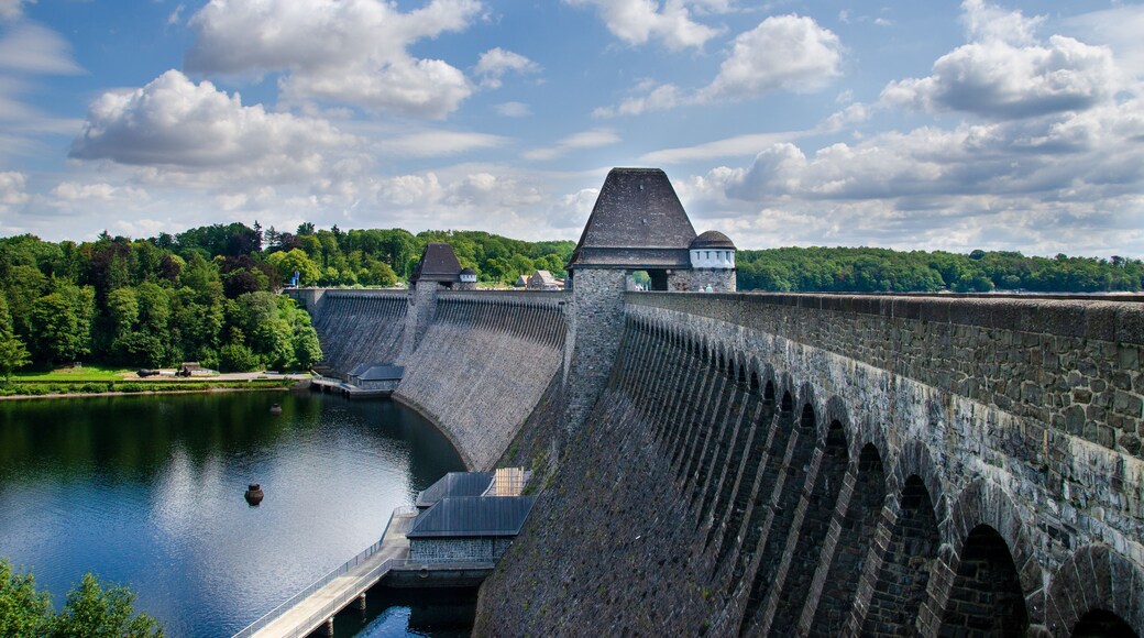 Old water dam. Mohnesee Dam.