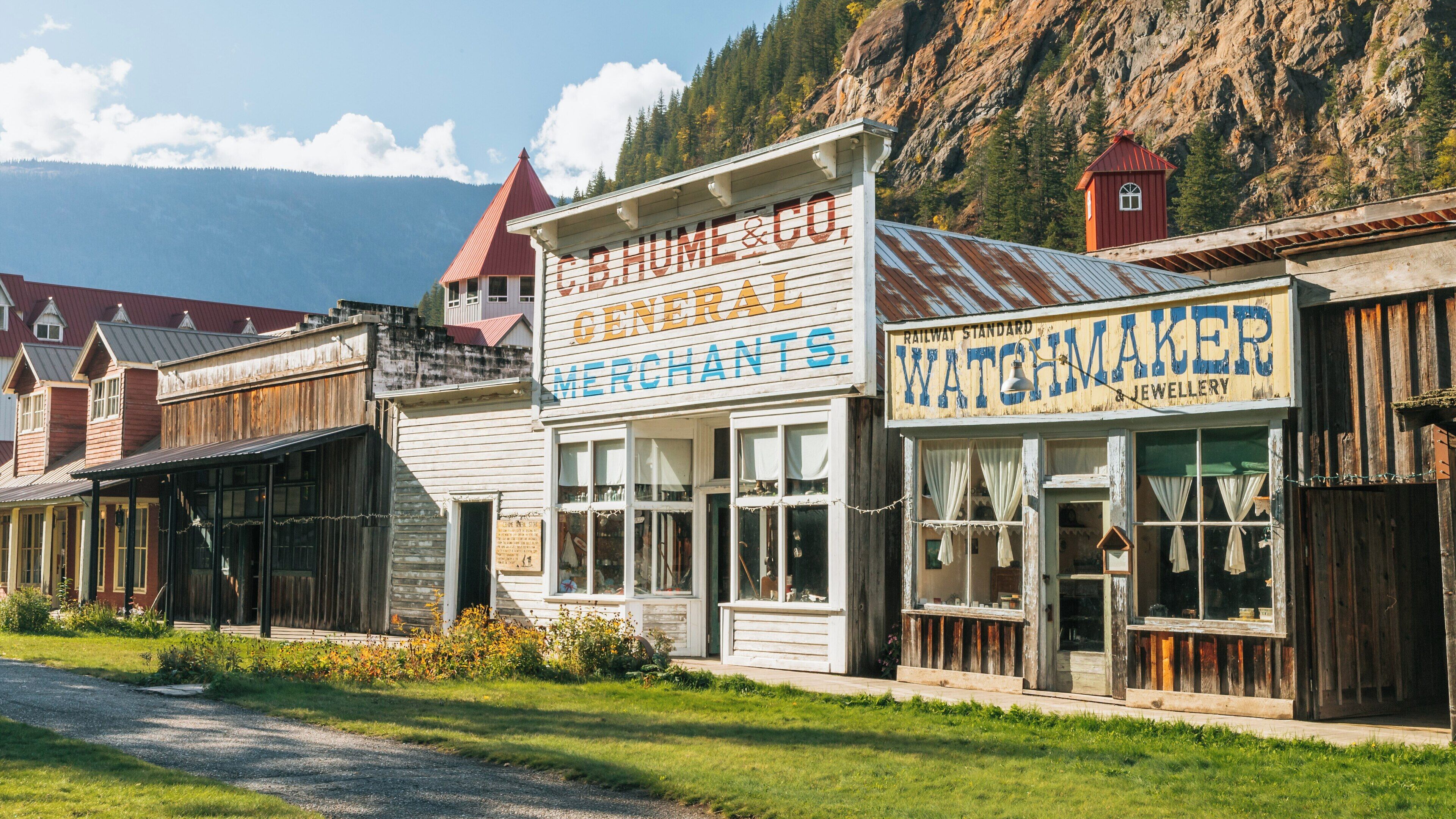 Exploring Three Valley Gap Ghost Town in Revelstoke British Columbia with Historic Buildings and Scenic Views