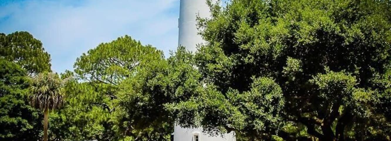The Hunting Island Light is located in Hunting Island State Park on Hunting Island near Beaufort, South Carolina. Although no longer used as a functioning lighthouse, the tower is a fixture at the state park and is open to visitors.