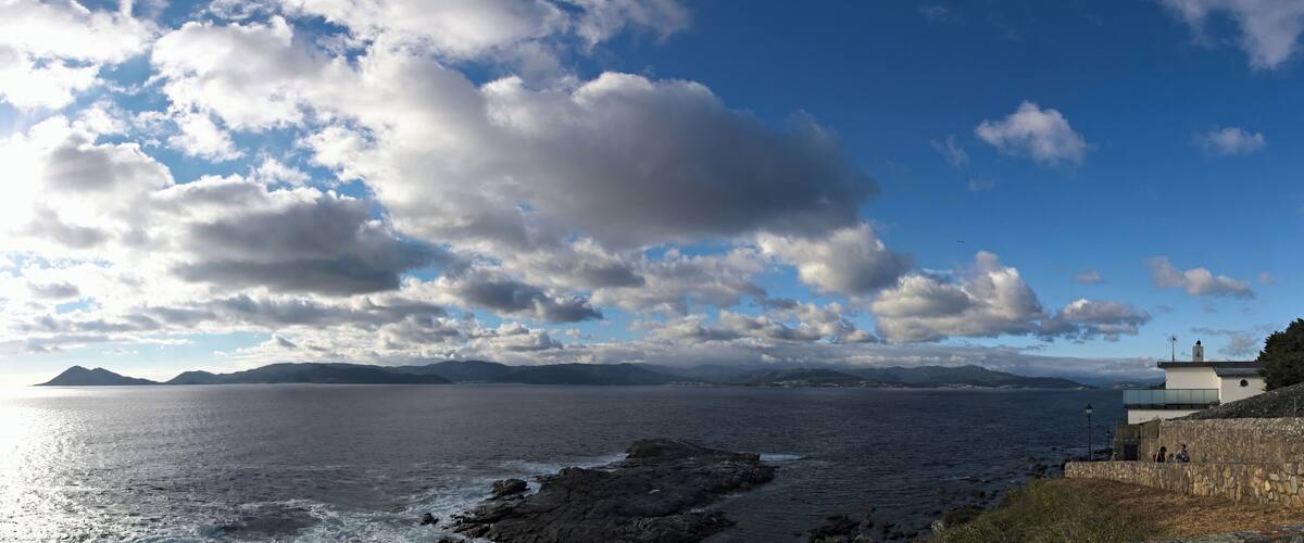 RĂa of Muros and Noia, in Galicia, Spain, viewed from Porto do Son.