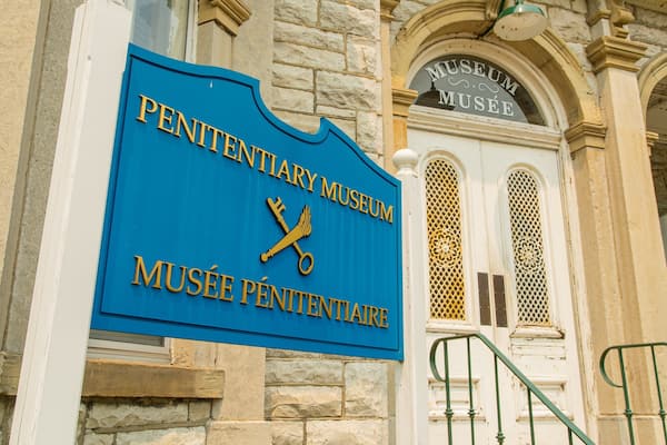 Canada\'s Penitentiary Museum featuring signage and heritage elements