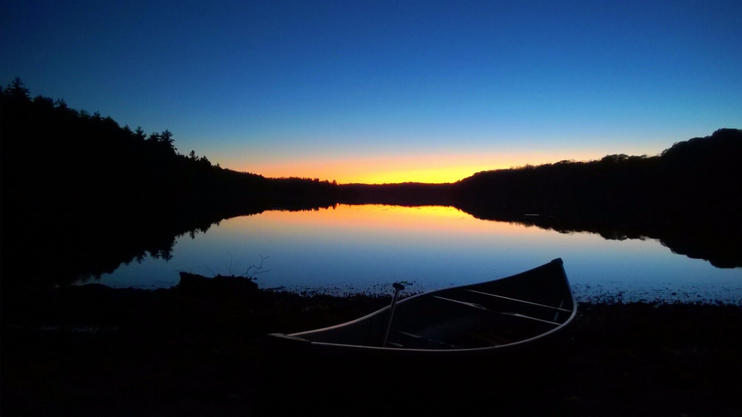 I just love camping sunsets! We watched the sky change colors for over an hour and this was the grand finale. #camping #sunset 