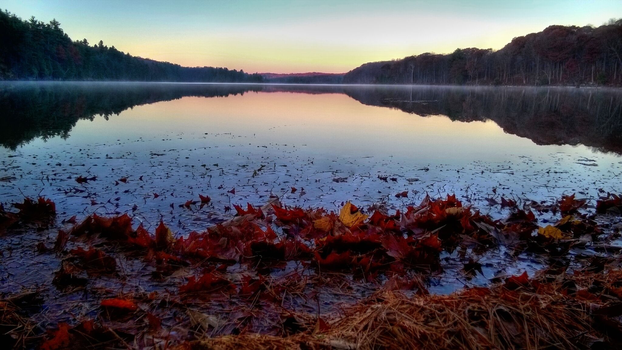 Early morning calm for an early November #camping trip.  