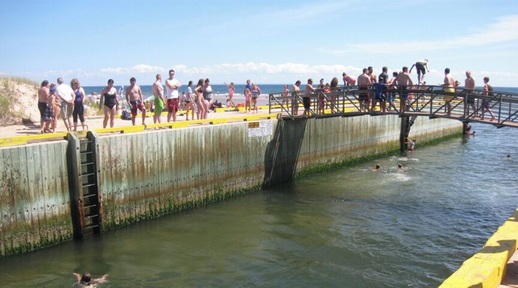 One of the best beaches on the island, Basin Head features "singing" sand, sandbars, and a popular bridge to jump off of (though signs note this is prohibited). #beachtips