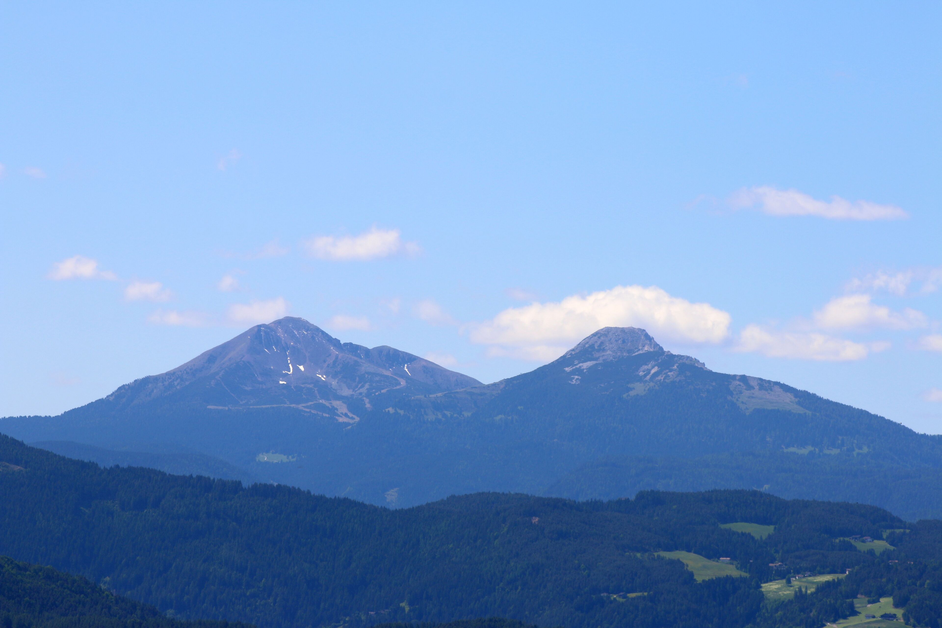Barbian, Südtirol: Blick zum Schwarzhorn und Weißhorn