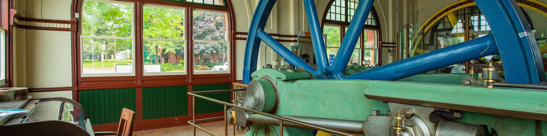Pump House Steam Museum featuring interior views and heritage elements