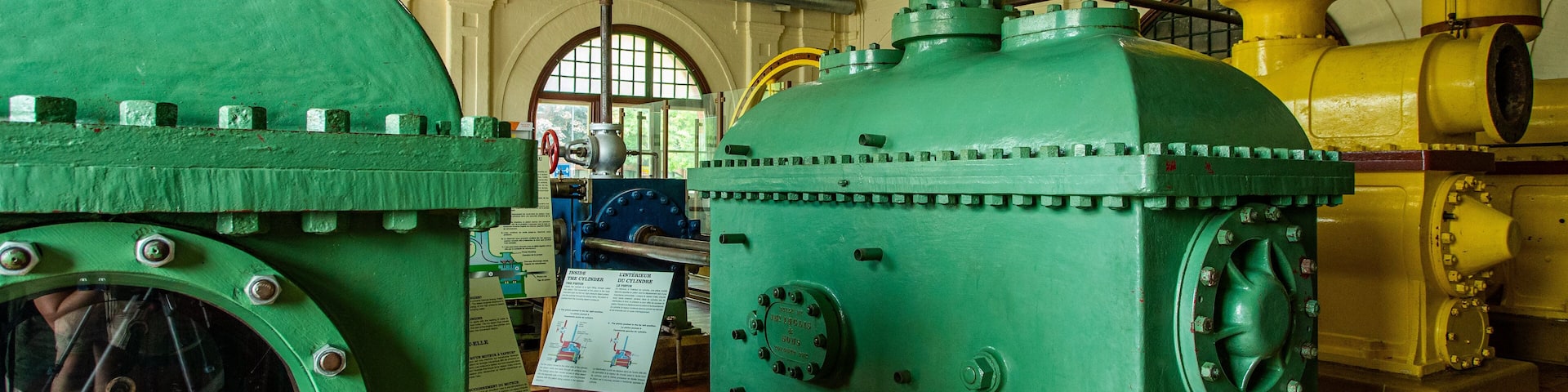 Pump House Steam Museum featuring interior views and heritage elements