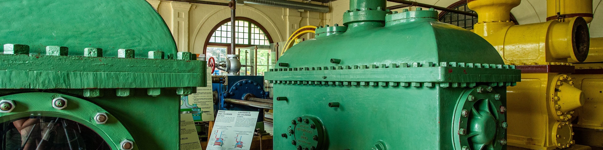 Pump House Steam Museum featuring interior views and heritage elements