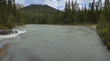 Thompson Falls on Blaeberry River in British Columbia,Canada,North America