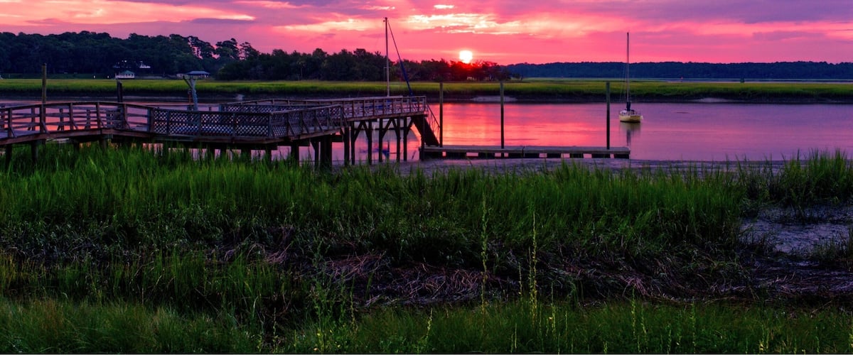 Sunrise on Isle of Hope take at 0630 in the summer during low tide. #LikeALocal