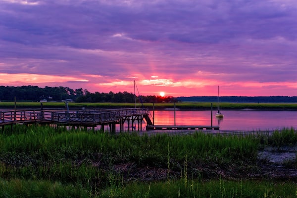 Sunrise on Isle of Hope take at 0630 in the summer during low tide. #LikeALocal