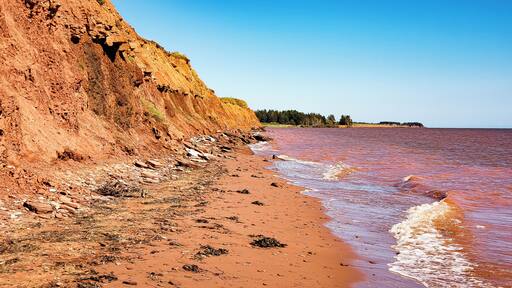 Argyle Shore Provincial Park can be found on the south side of the island and thus home to the beautiful red beaches PEI is known for. This park while small is very beautiful and the perfect spot for a picnic, swim, or just relaxing. There are stairs that lead you down to the water during low tide but be sure to get out before water levels rise. The park offers free parking, washrooms, a playground and is pet friendly.