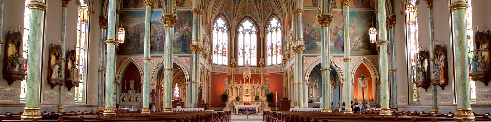Lafayette Square featuring a church or cathedral, interior views and religious aspects