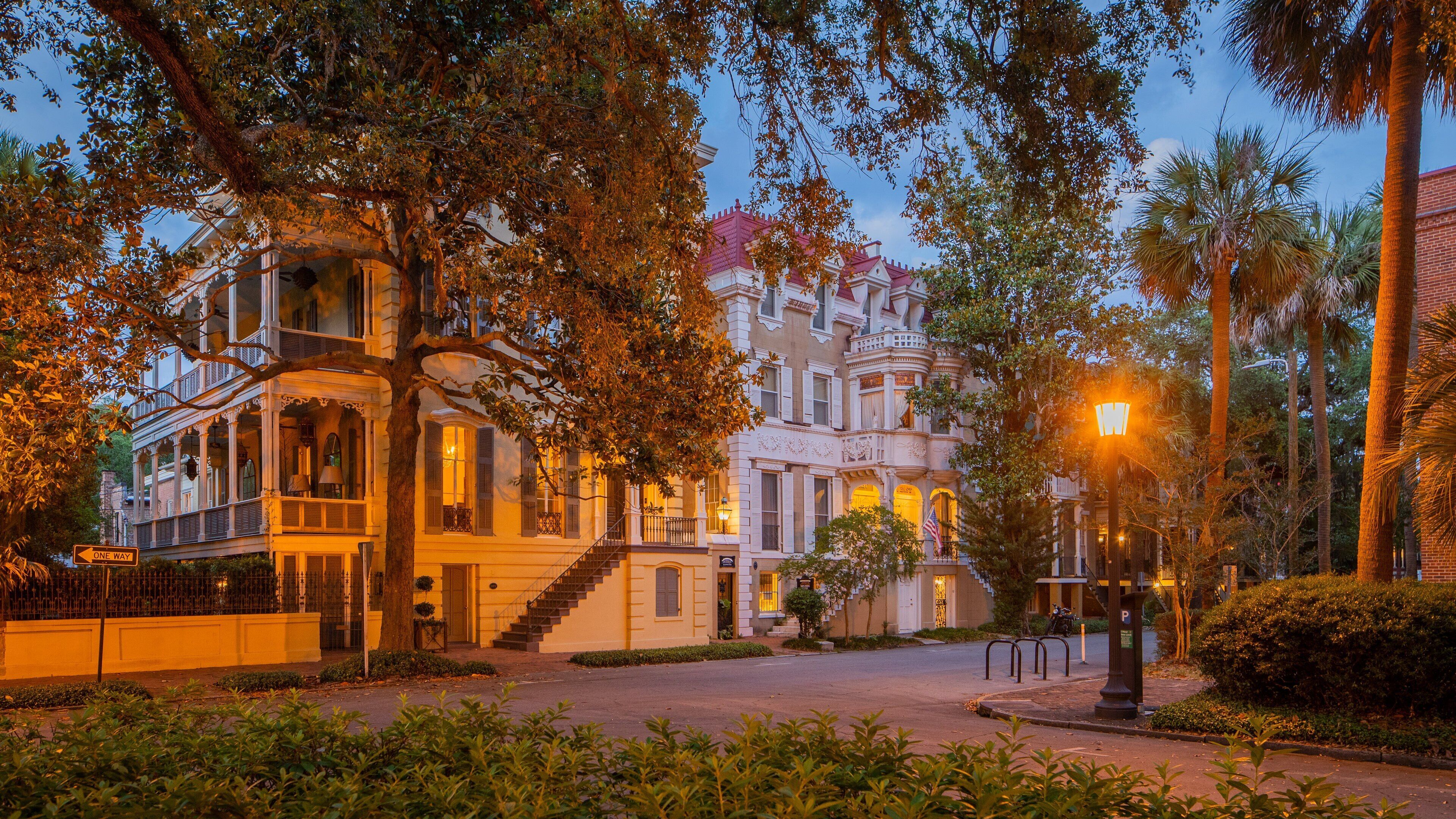 Pulaski Square featuring night scenes