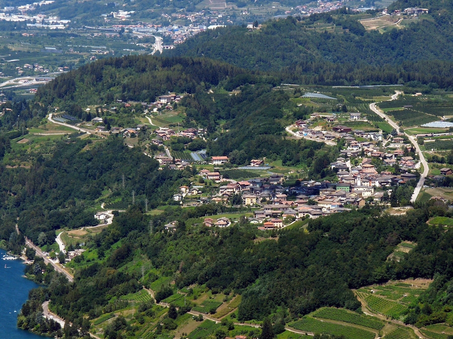Tenna (Italy): view from the sightseeing point of the Menador road.