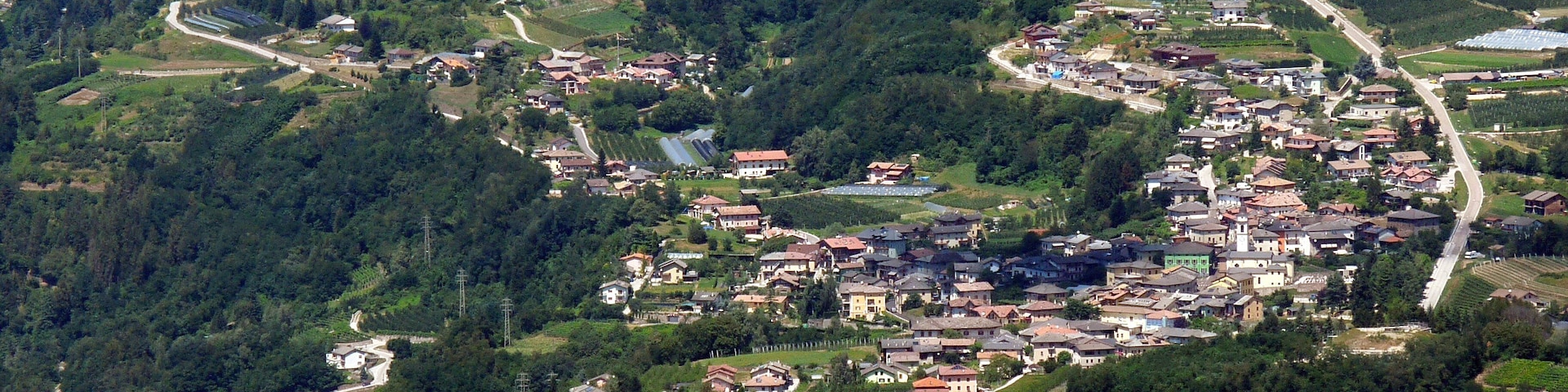 Tenna (Italy): view from the sightseeing point of the Menador road.