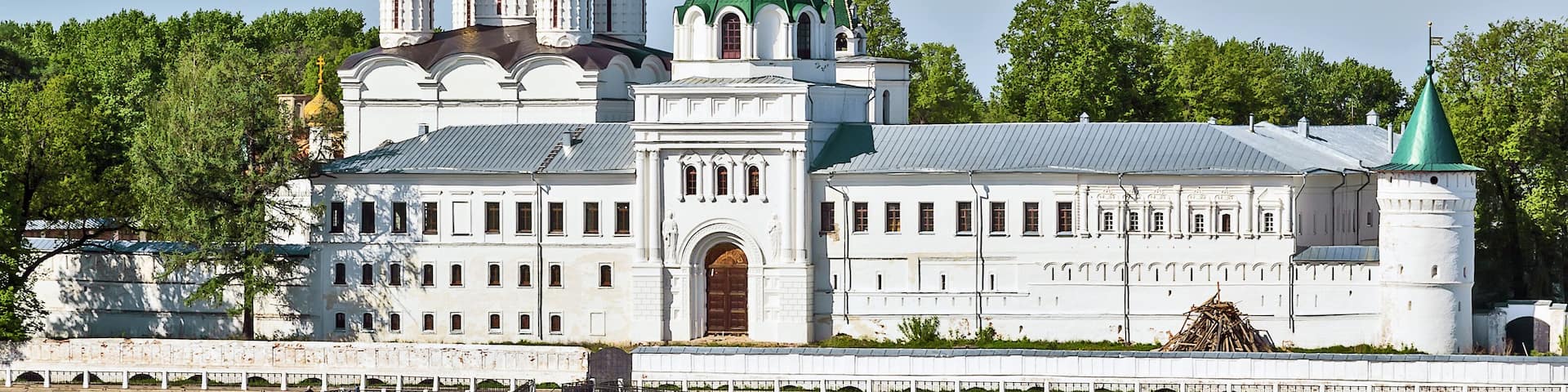 The Ipatiev Monastery is a male monastery, situated on the bank of the Kostroma River just opposite the city of Kostroma. It was founded around 1330