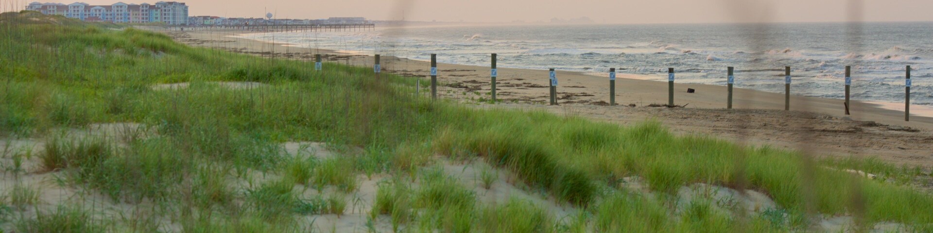 False Cape State Park featuring a beach, a sunset and landscape views