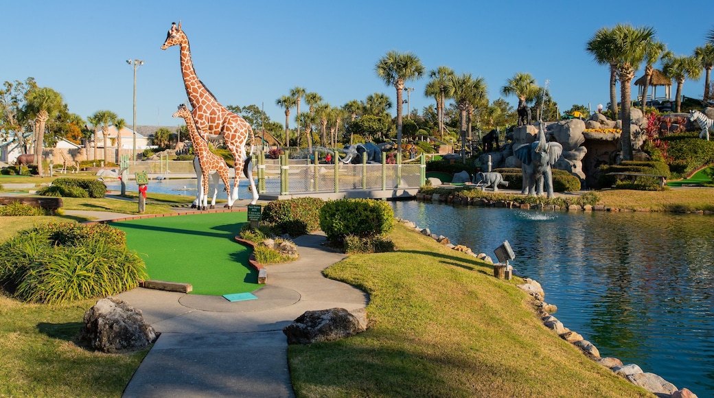 Coconut Creek Family Fun Park featuring a river or creek and golf
