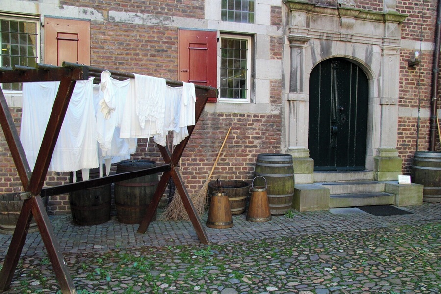 A beautiful restored Castle in and around a canal complete with organised Festivals with traditional costumes where the alleged fight mounted Knights of yesteryear fights.
http://www.kasteelhoensbroek.nl/en/