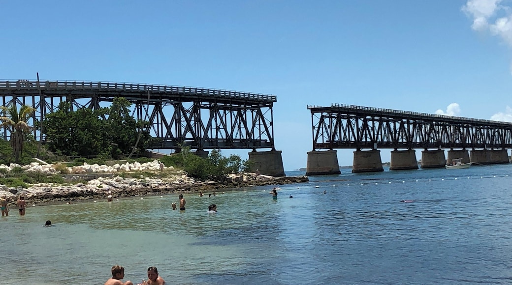 The six mile bridge taken from Bahia Honda State Park in Big Pine Key, Florida.