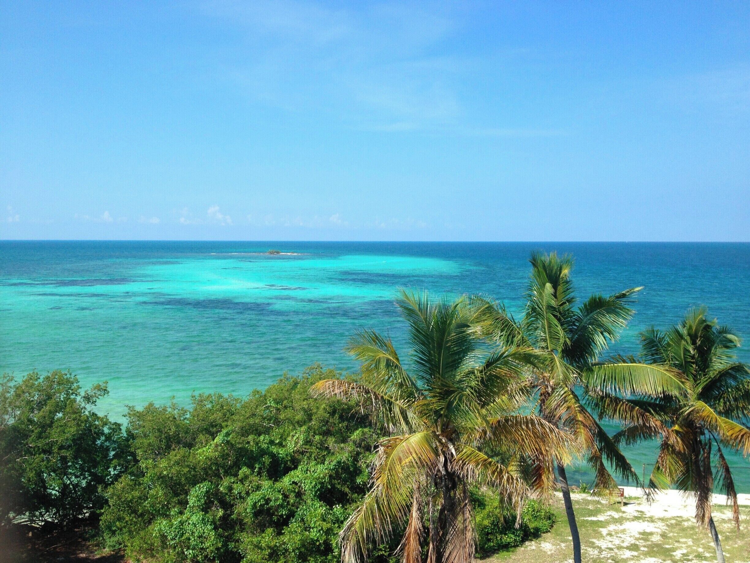 The view from the bridge at Bahia Honda is unreal. The colors of the water are so beautiful and the #blue can vary so much! We love this park more than most we have ever visited! 