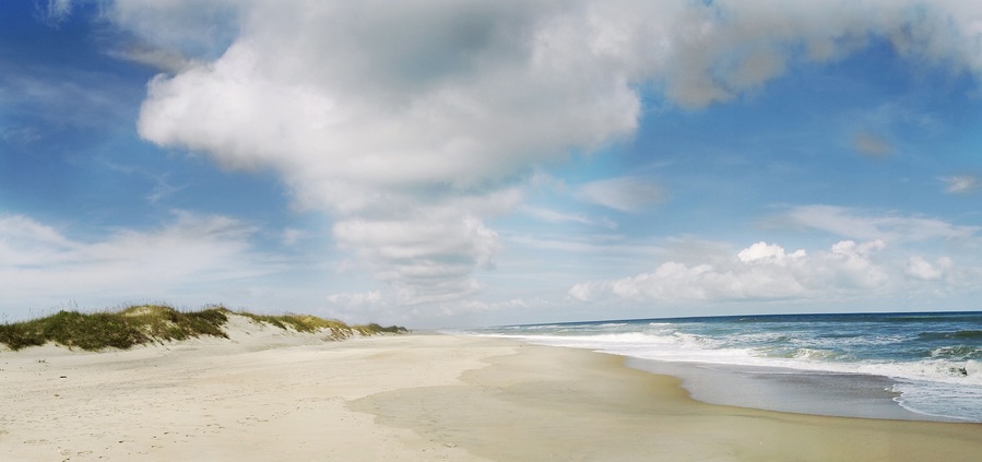 The beach at Cape Hatteras National Seashore on the North Carolina Outer Banks