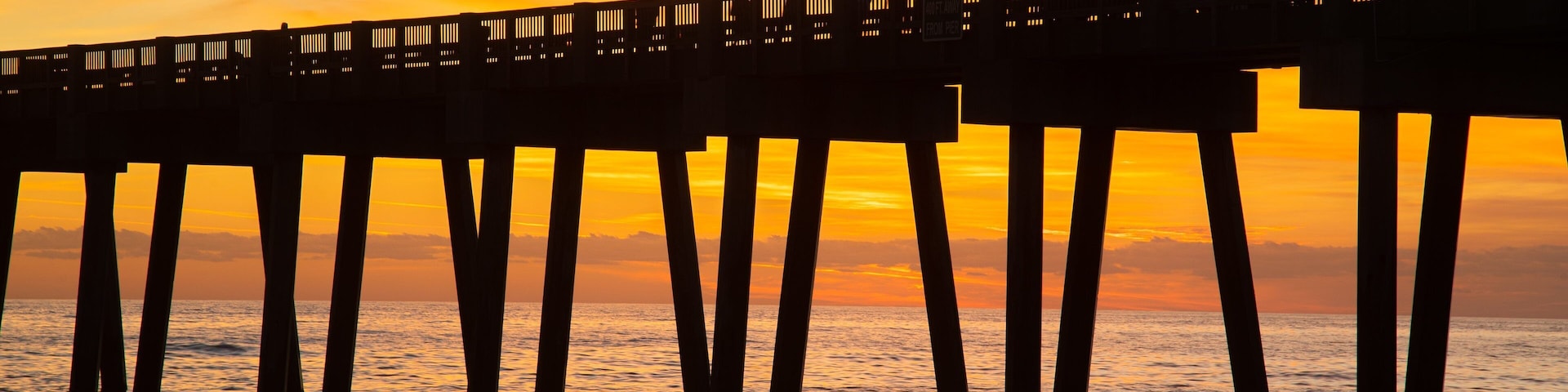 Florida Panhandle featuring a sunset and general coastal views