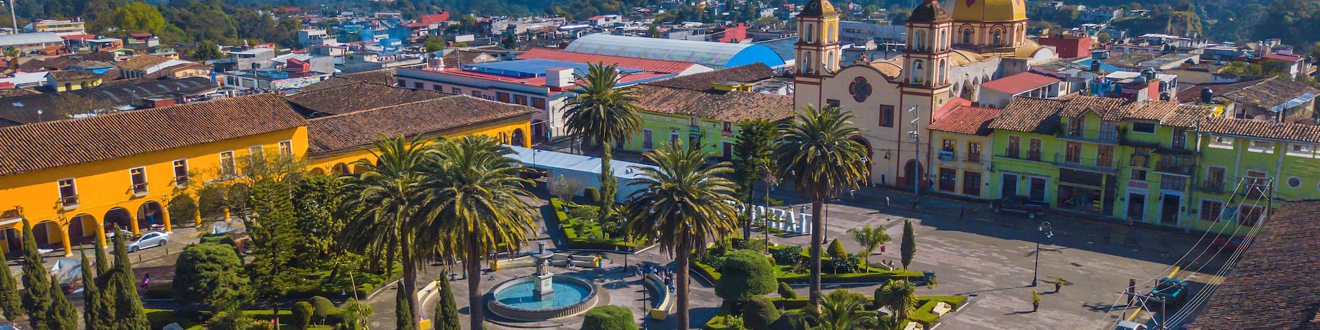 panoramic aerial view of the picturesque village of Tlatlauquitepec on a sunny day; Shutterstock ID 1113571352; Purchase Order: -