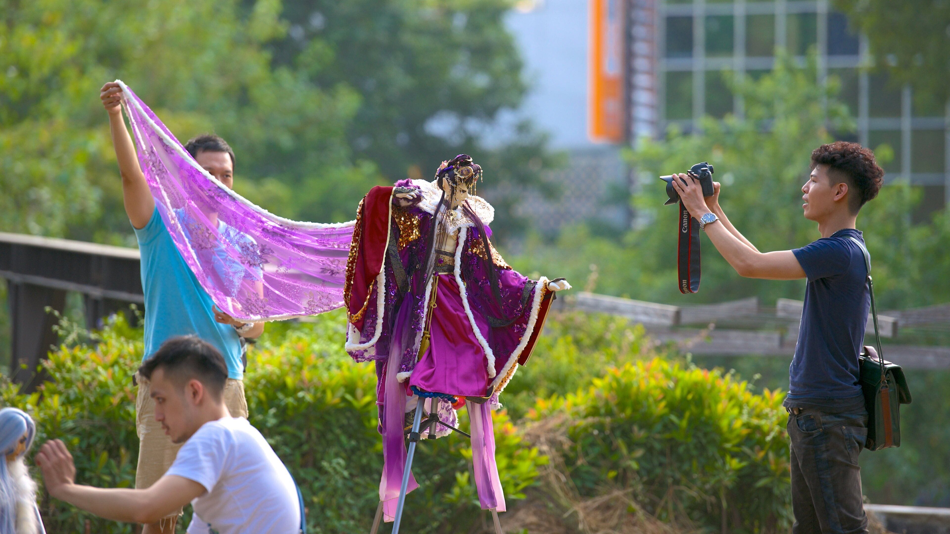 Central Park i tillegg til en liten gruppe med mennesker