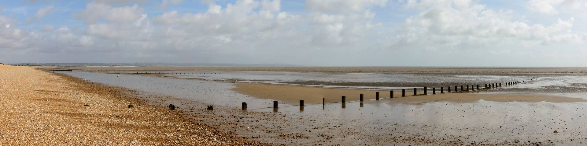 low tide on beach at New Romney