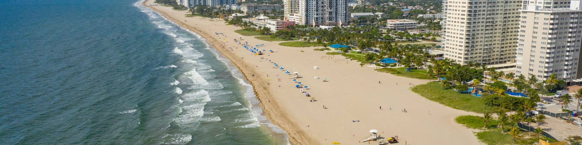 Aerial shot of Pompano Beach for post card