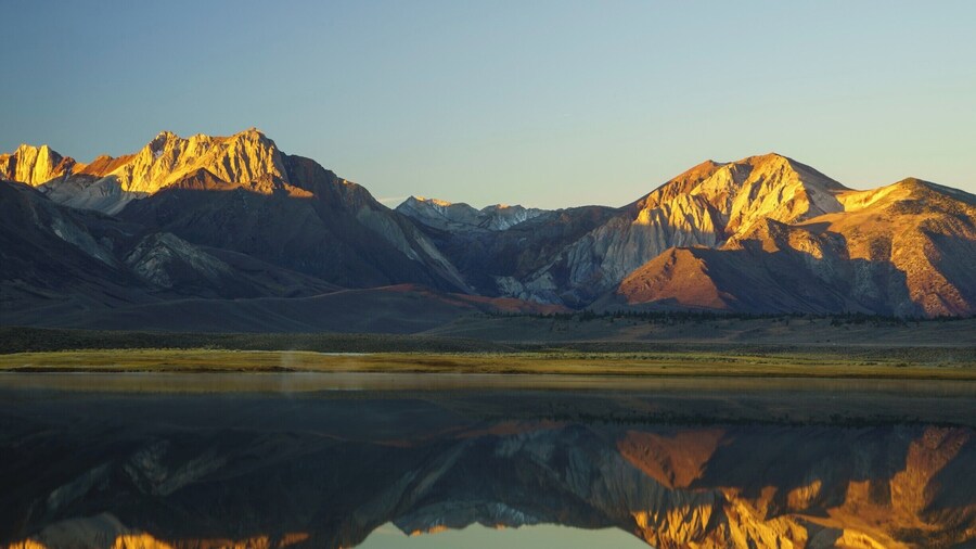 Early morning view of the Easter Sierra.