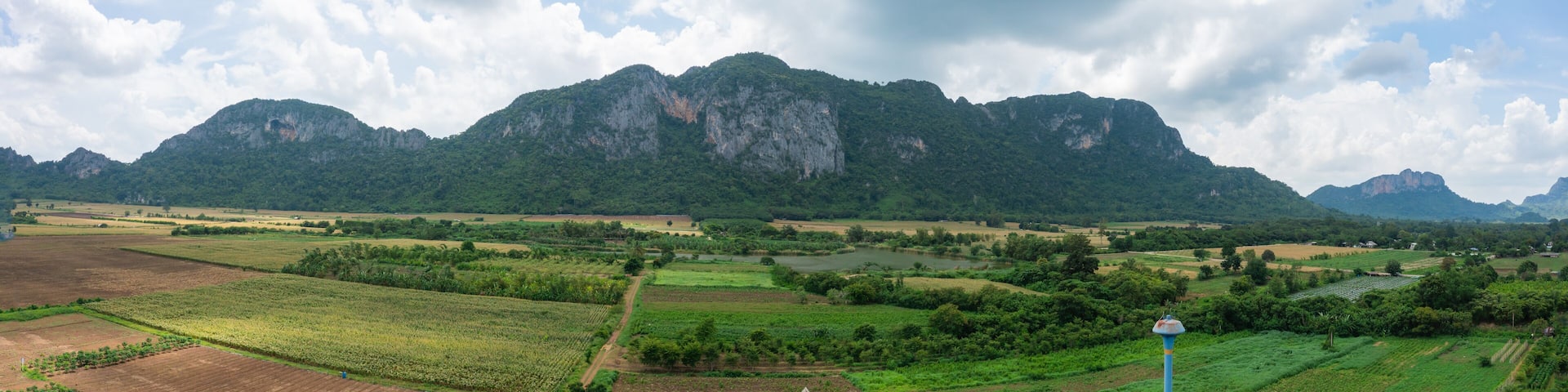 Aerial view of Khao Ta Ngok, Klong Hat District, Sa Kaeo Province, Thailand