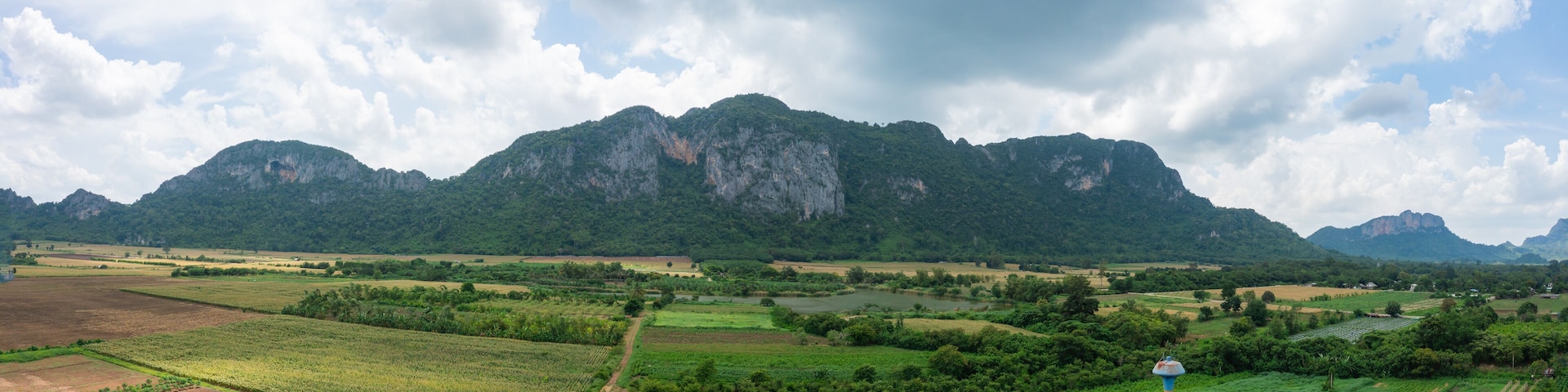 Aerial view of Khao Ta Ngok, Klong Hat District, Sa Kaeo Province, Thailand