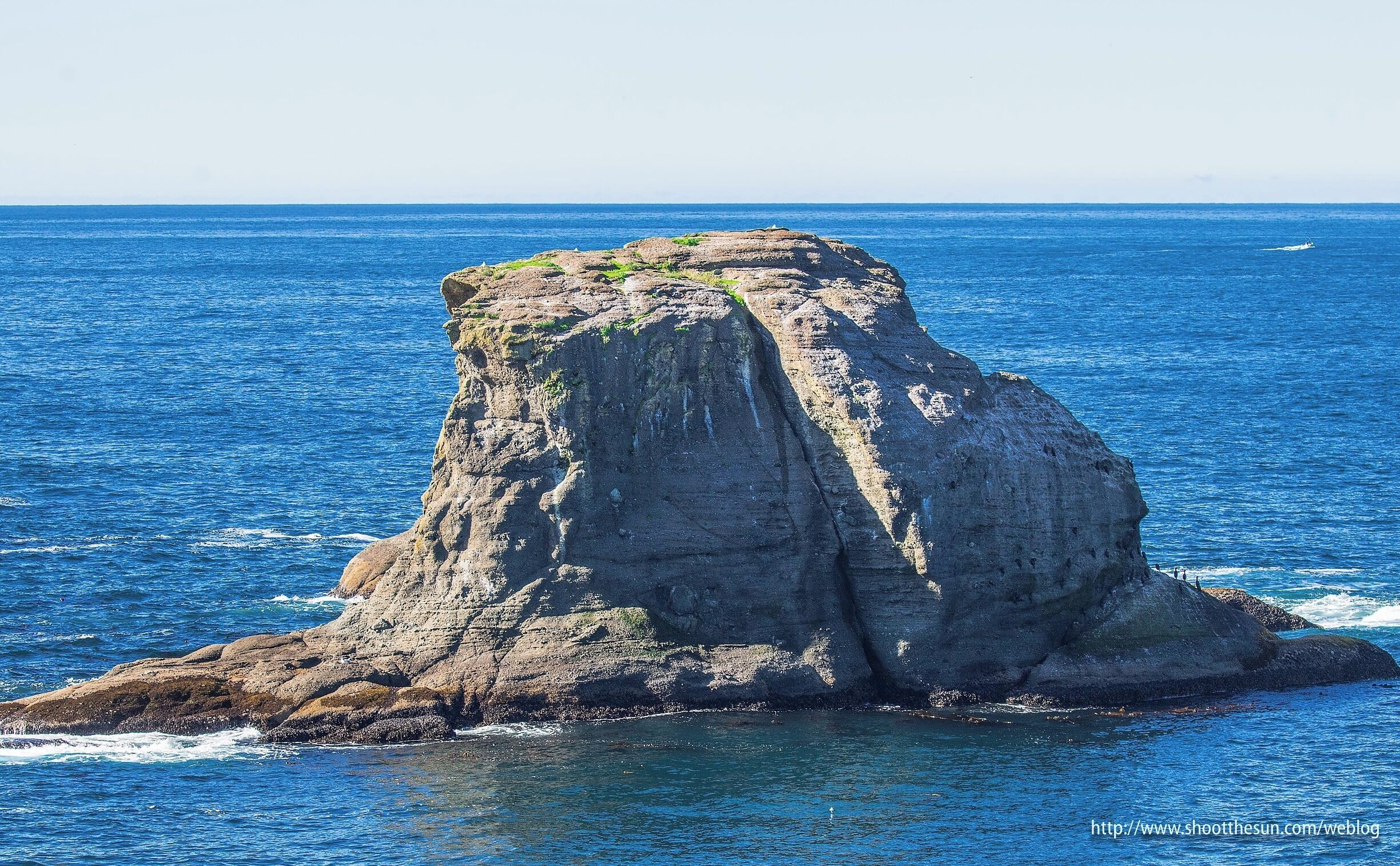 One of the massive stone formations lining the area around Cape Flattery.  I guess it might qualify as some kind of sea stack, but one that would never be accessible by land (or legally accessible, period).