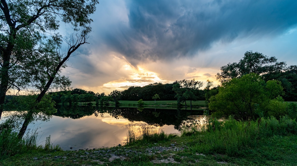 Reflection on Lake at Dusk at Turtlehead Lake Nature Preserve in Orland Park, IL (Suburban Chicago)