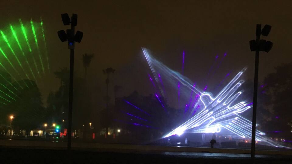 Nasca lines segment during laser show
