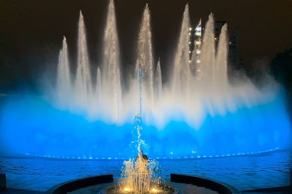 An evening stroll through the Parque De La Reserva in Lima is a must. Really beautiful display of colorful fountains.