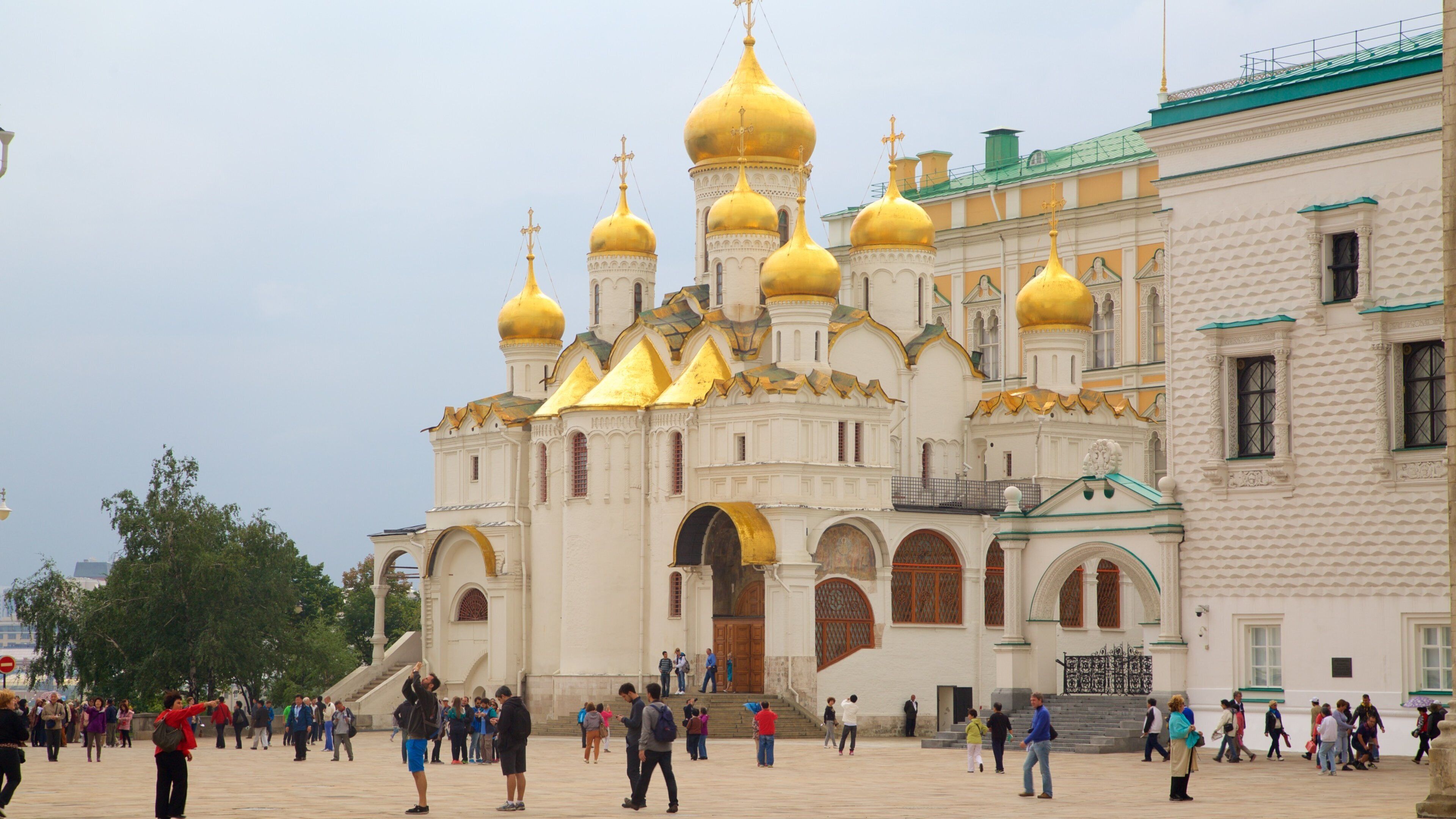 Cathedral of the Annunciation featuring a square or plaza and heritage architecture