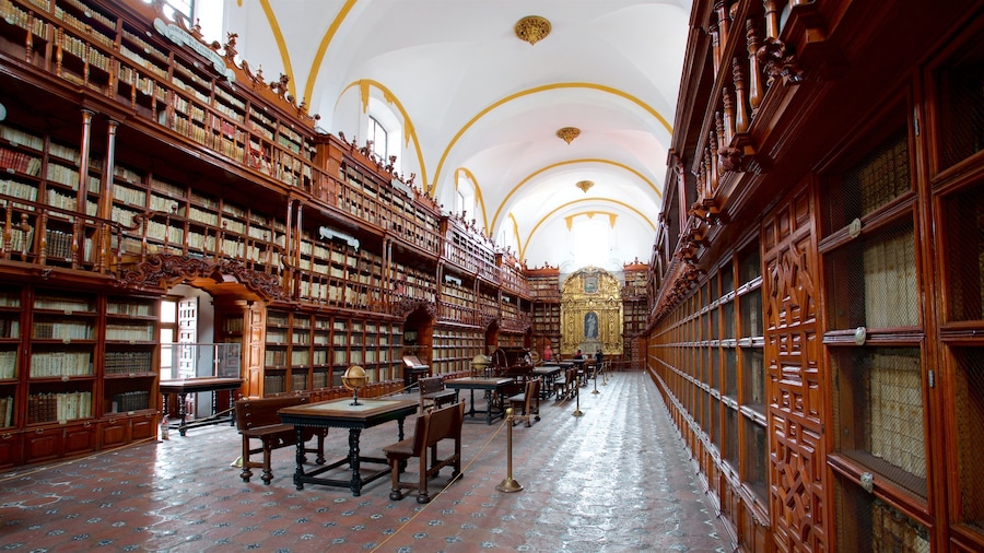 Bibliothèque Palafoxiana mettant en vedette patrimoine historique et vues intérieures
