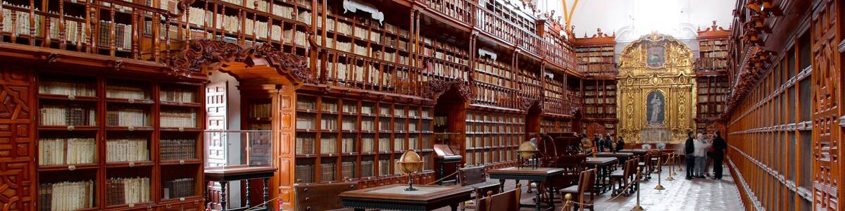 Palafoxiana Library which includes interior views and heritage elements